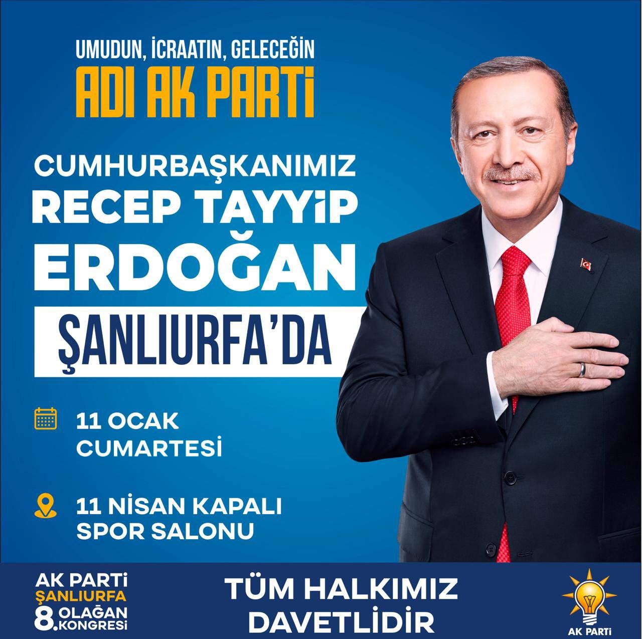 Cumhurbaşkanı Erdoğan Şanlıurfa'ya Geliyor