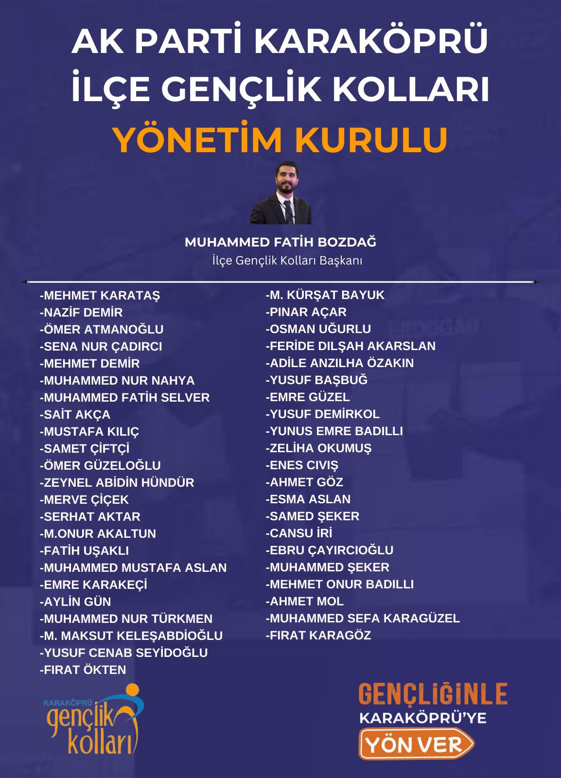 Karaköprü'de Liste Belli Oldu