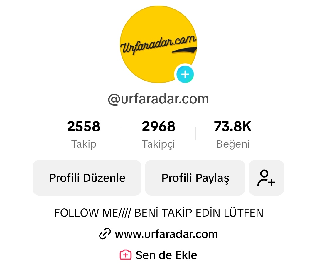 Urfaradar.com Tiktok'ta 