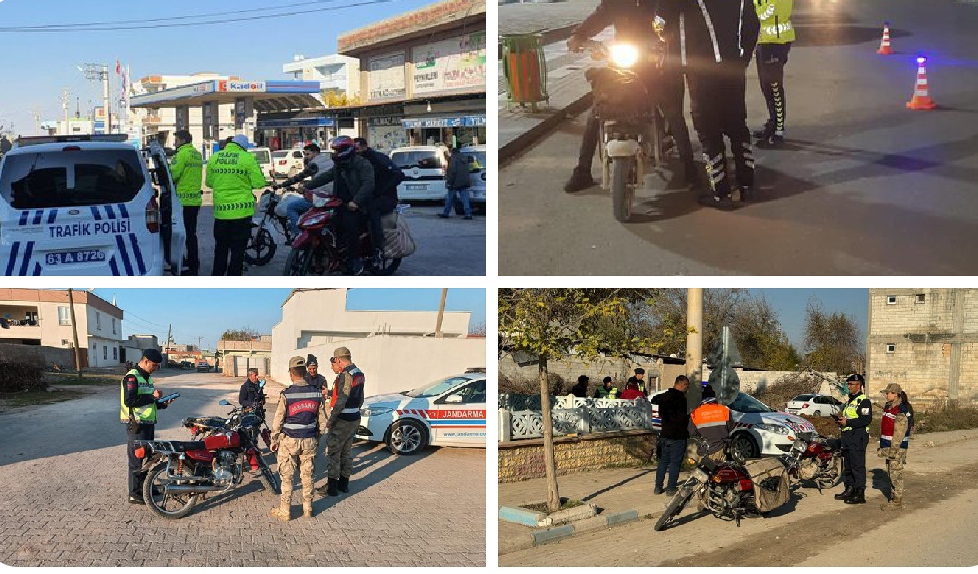 Şanlıurfa'da Yüzlerce Motosiklete Kural İhlali Cezası