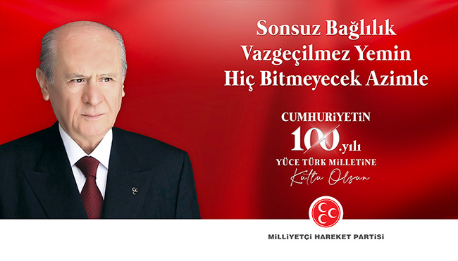 Devlet Bahçeli'den Cumhuriyet Bayramı Mesajı