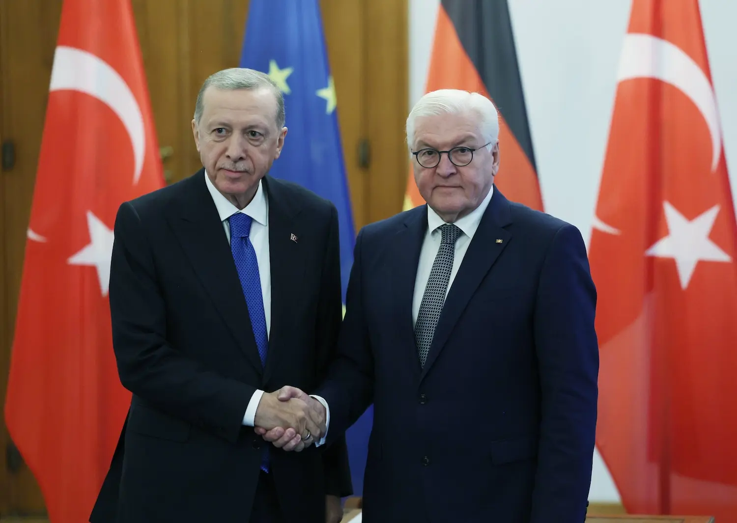 Cumhurbaşkanı Erdoğan, Almanya Cumhurbaşkanı Steinmeier ile Görüştü