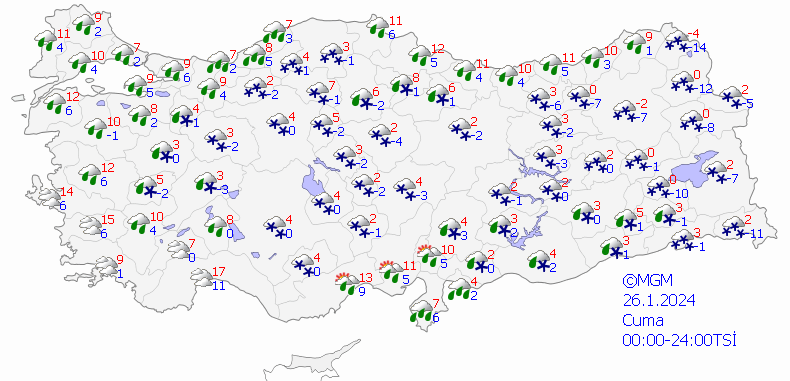 Şanlıurfa'da Karla Karışık Yağmur Bekleniyor