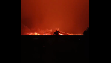 Ceylanpınar'da Yıldırım Çarpması Sonucu Buğday Tarlasında Yangın!