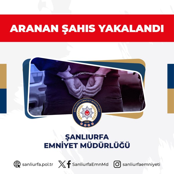 Şanlıurfa'da Aranan Şahıs Yakalandı!